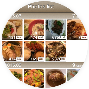 Meal record with pictures